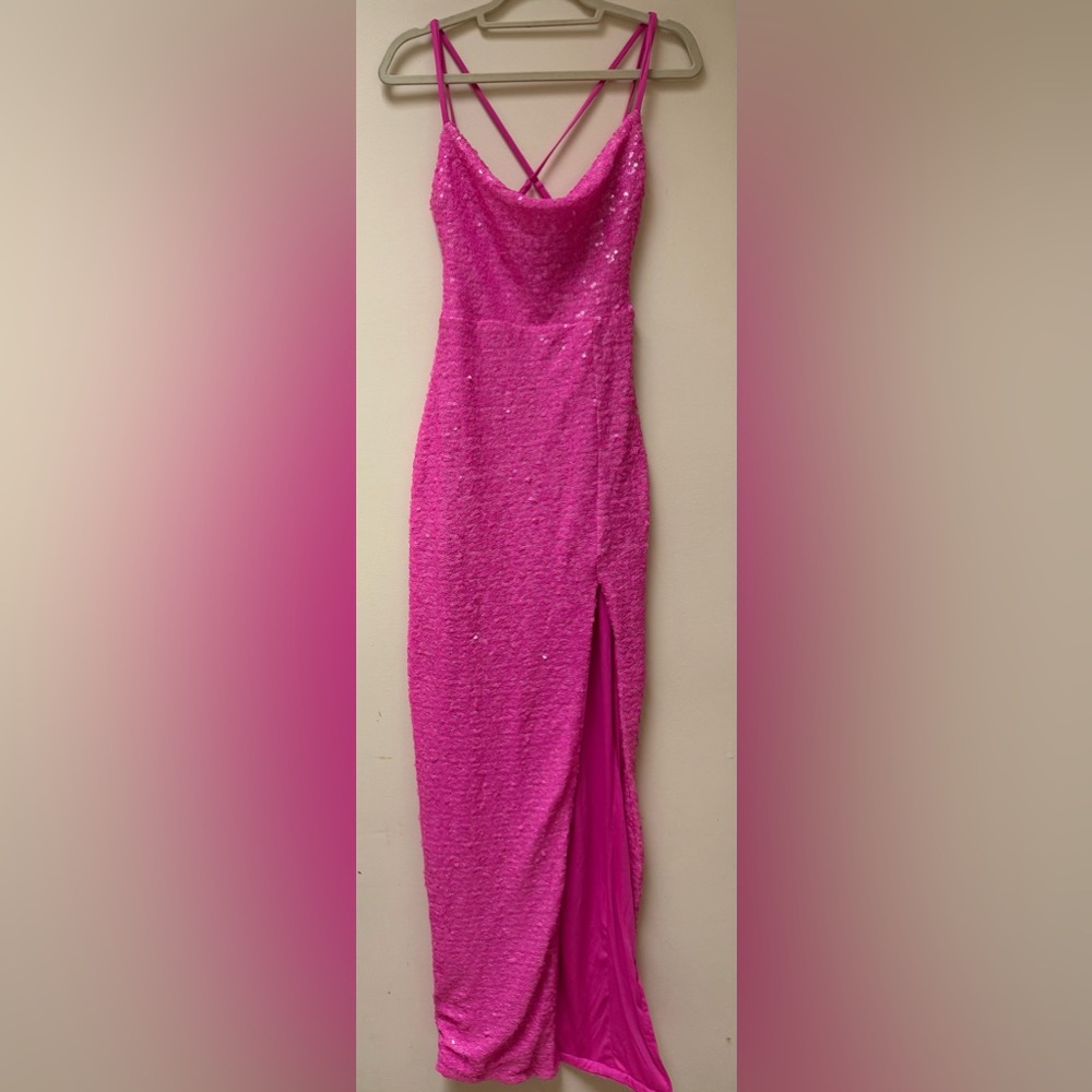 Faeriesty Spaghetti Straps Backless Split Thigh S… - image 3